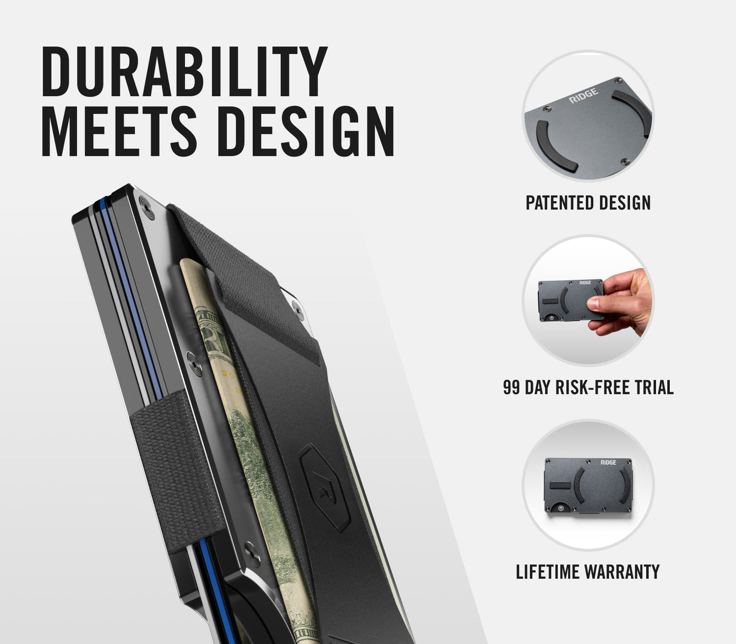 Ridge Wallet For MagSafe - Gunmetal