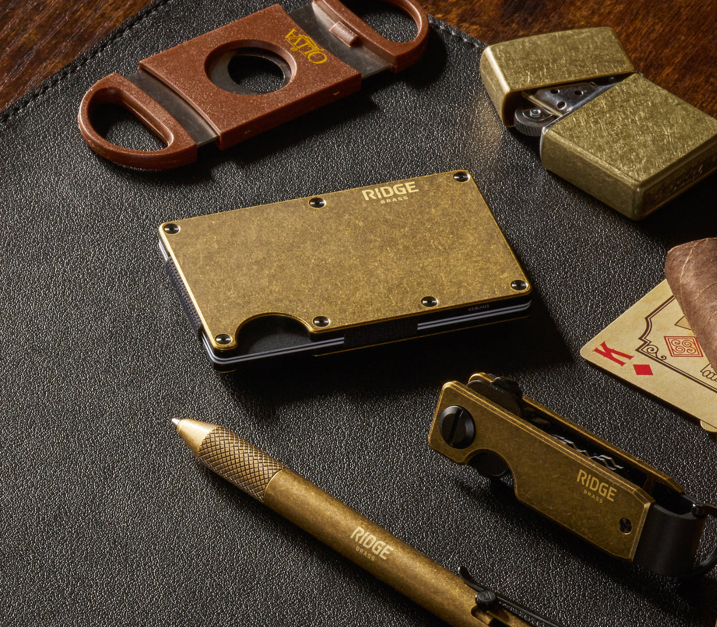 Ridge Wallet - Brass