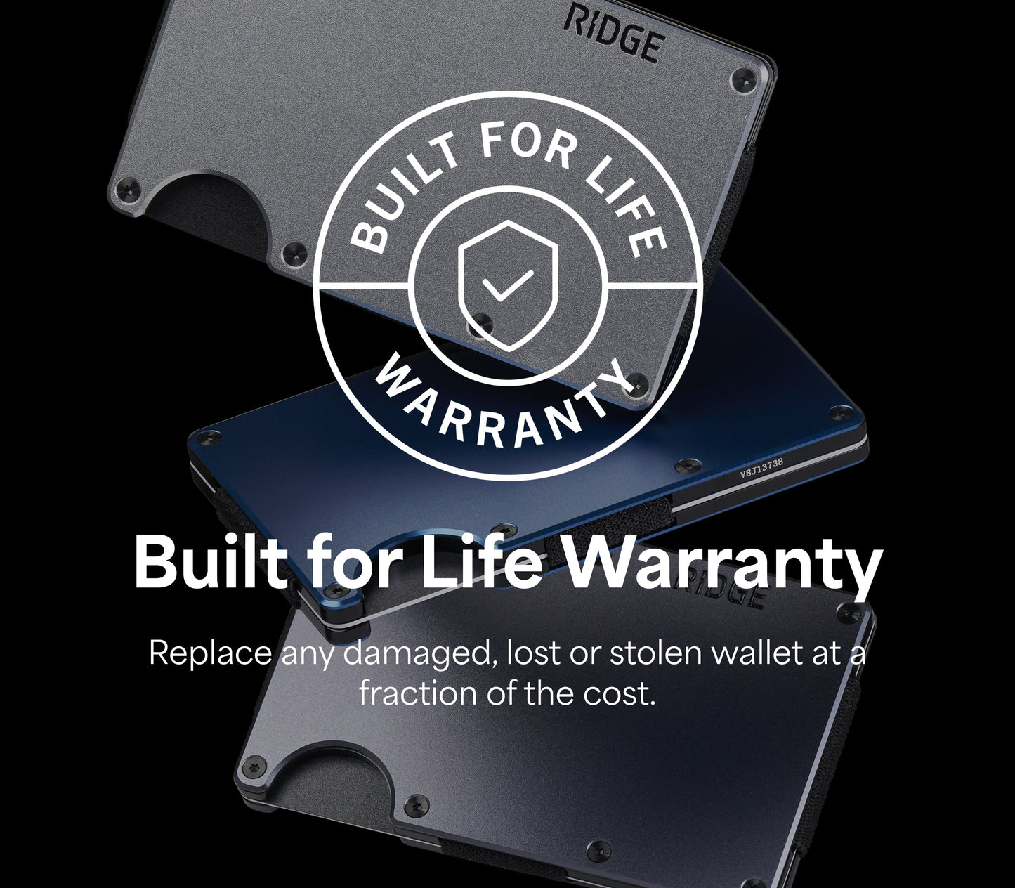 Ridge Wallet - Stonewashed Titanium
