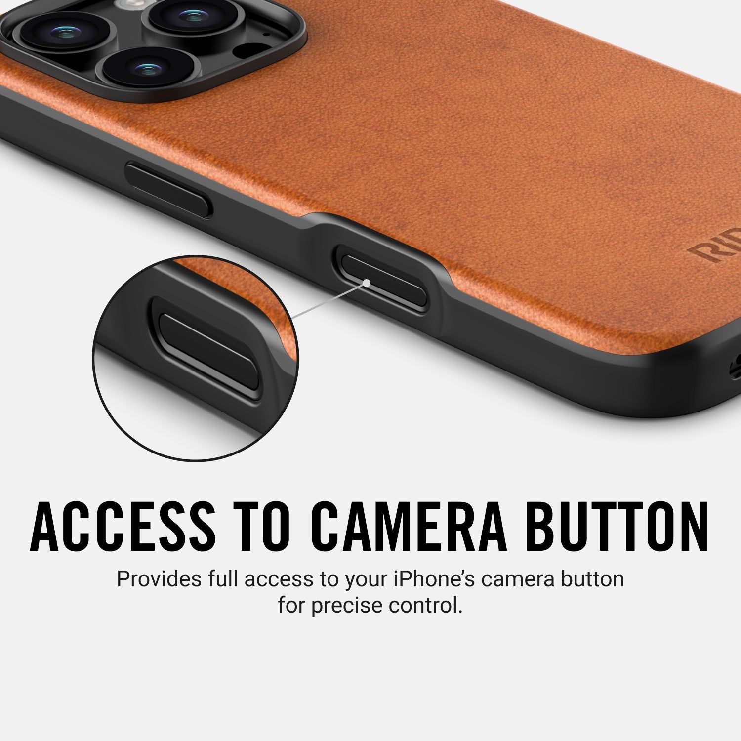 Ridge Phone Case - Tobacco Brown Leather - iPhone 16